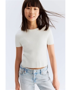 Рубашка из трикотажного полотна, белый H&m