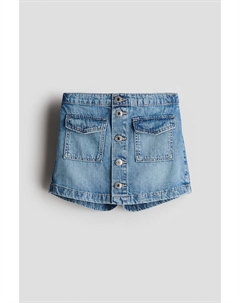 Юбка-Шорты из хлопчатобумажной джинсовой ткани, синий H&m