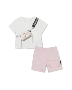 Футболка с принтом SET, фуксия Marc jacobs