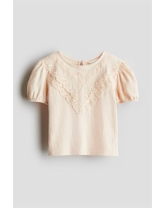 Блузка из хлопкового кружева, розовый H&m