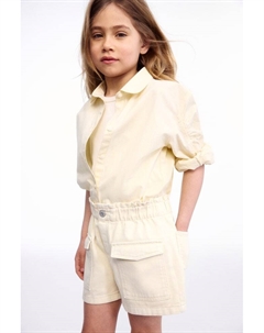 Свободные джинсовые шорты, бежевый H&m