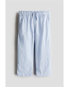 Льняные брюки, синий H&m