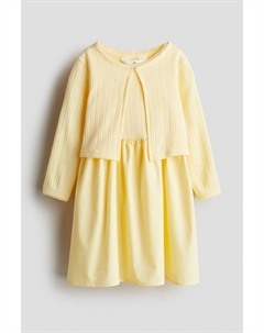 Костюм-Двойка с платьем и кардиганом, желтый H&m