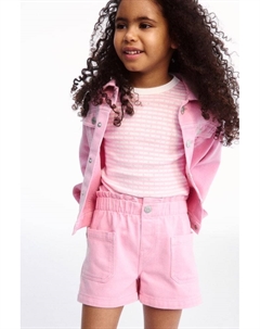 Свободные джинсовые шорты, розовый H&m