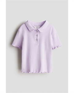 Рубашка из джерси с ажурным узором, фиолетовый H&m