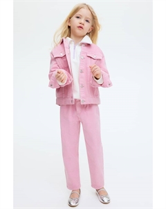 Свободные зауженные джинсы, розовый H&m