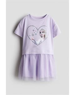 Платье из тюля с принтом, мультиколор H&m