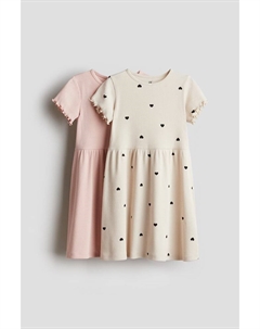 2 комплекта хлопковых платьев, мультиколор H&m