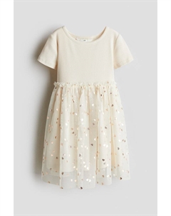 Платье с юбкой из тюля, бежевый H&m