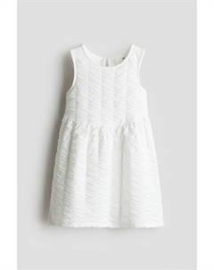 Платье из джерси со структурой, белый H&m