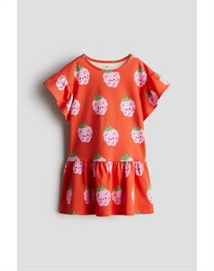 Платье из хлопка с рукавами-воланами, мультиколор H&m