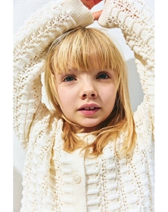 Кардиган ажурной вязки, бежевый H&m