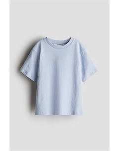 Футболка свободного кроя из хлопка пима, голубой H&m