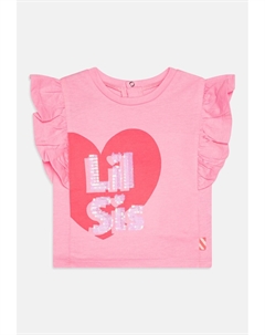 Футболка с принтом BABY LIL SIS, розовый Billieblush