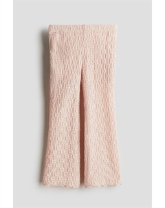 Трикотажные брюки со структурой, розовый H&m