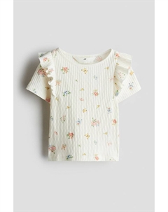 Хлопковая рубашка с воланом, мультиколор H&m