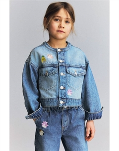 Джинсовая куртка с вышитым мотивом, мультиколор H&m