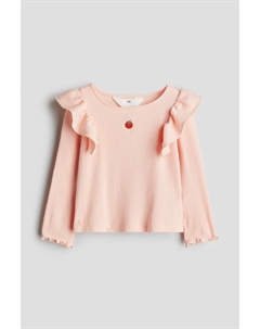 Рубашка из хлопкового джерси с воланами, мультиколор H&m