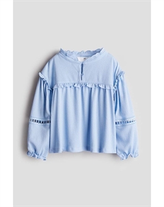 Мятая блузка, голубой H&m