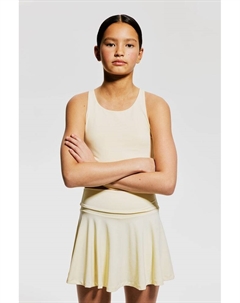 Расклешенная теннисная юбка с мягкими вставками, желтый H&m