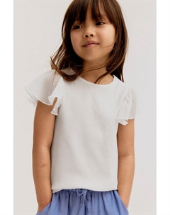 Рубашка с шифоновыми рукавами, белый H&m