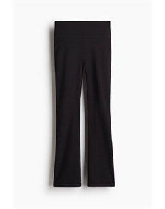 Расклешенные спортивные леггинсы с мягкой вставкой, черный H&m