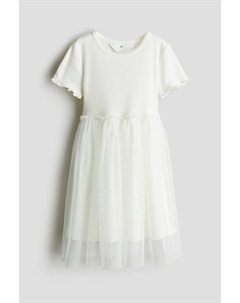 Платье с юбкой из тюля, белый H&m