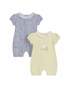 Комбинезон REGULAR FIT - 2-PACK BRODERIE COLLAR, желтый Jojo maman bébé