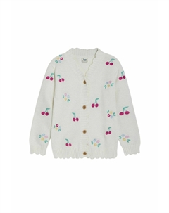 Кардиган REGULAR FIT - EMBROIDERED V-NECK, бежевый Jojo maman bébé