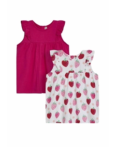 Футболка с принтом REGULAR FIT - 2-PACK, фуксия Jojo maman bébé