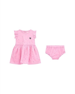 Повседневное платье SET MIT BRODERIE ANGLAISE, фуксия Guess