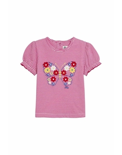 Футболка с принтом REGULAR FIT - PUFF SLEEVE, фуксия Jojo maman bébé