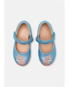 Балетки с ремешком на щиколотке, синий Friboo