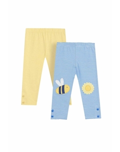 Леггинсы APPLIQUÉ KNEE 2 PACK, желтый Jojo maman bébé