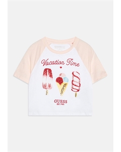 Футболка с принтом JUNIOR CROP, розовый Guess