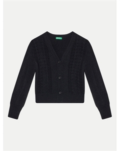 Кардиган обычного кроя 1370C601Q, черный United colors of benetton