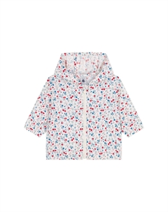 Дождевик FLORAL, белый Petit bateau