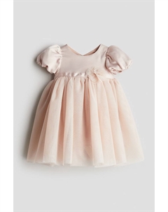 Атласное платье с юбкой из тюля, розовый H&m