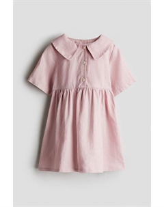 Льняное платье свободного покроя, розовый H&m