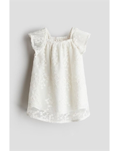 Кружевное платье А-силуэта, белый H&m