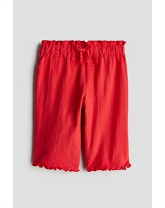 Брюки из хлопка со структурой, красный H&m