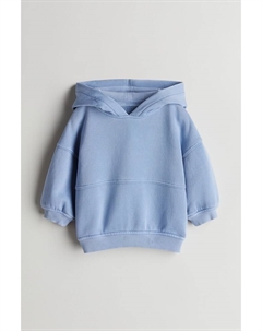 Толстовка с капюшоном в потертом виде, голубой H&m