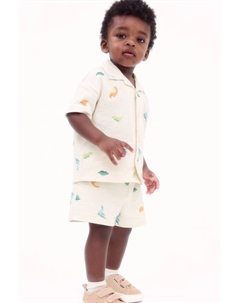 Костюм из двух частей из махровой ткани с повседневной рубашкой и шортами, мультиколор H&m