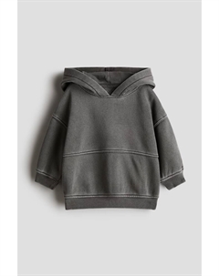 Толстовка с капюшоном в потертом виде, серый H&m