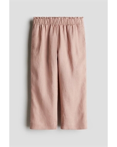 Льняные брюки, розовый H&m
