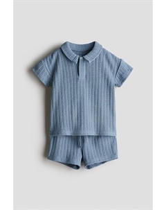 Комплект из 2-х предметов: рубашка поло и шорты, синий H&m