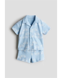 Костюм из двух частей из махровой ткани с повседневной рубашкой и шортами, мультиколор H&m