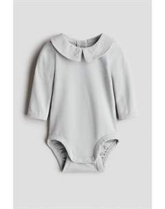 Боди из хлопка с муслиновым воротником, серый H&m