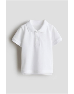 Рубашка поло из хлопкового пике, белый H&m