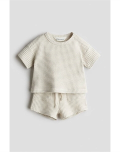 Костюм-Двойка из вафельного хлопка, бежевый H&m